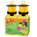 The Buzz Fly Catcher (Super Effective, Refillable Insect Attractant for Outdoor Use, Covers up to 10 m Radius) - Twin Pack (2-Pack)