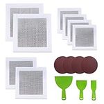 KOMINZZ 15pcs Wall Repair Kit Wall Repair Patch Plasterboard Patch Plaster Repair Wall Hole Filler Patch Self Adhesive Mesh Wall Patches 4/6/8Inch for Crack Drywall Repair with Putty Knife Sandpaper