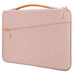 JETech Laptop Sleeve for 13.3-Inch MacBook Air/Pro, 14-Inch MacBook Pro 2021 M1, 13-13.6 Inch Notebook, Waterproof with Portable Handle and Accessory Pocket (Rose Gold)