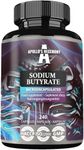 Sodium Butyrate High Dose 570 mg (30% Butyric Acid), 240 Vegan Capsules, 8 Month Supply, Sodium Supplement to Support Intestinal Barrier Regeneration and Overal Gut Health - by Apollo's Hegemony