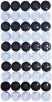 50PCS Fridge Magnet, Small Round Refrigerator Magnets,Cute Whiteboard Magnets Mini, Magnets Fridge Funny Magnets for Whiteboard Fridge Locker Kitchen Office (Black and White)