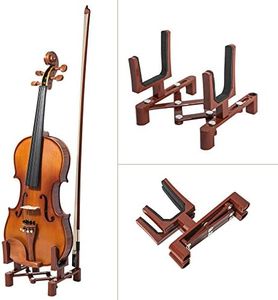SKY Brand Violin Viola Stand Lightweight and Foldable (Burgundy)