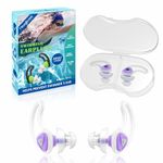 Hearprotek 2 Pairs Swimmer Ear Plugs, Upgraded Custom-fit Water Protection Adult Swimming earplugs for Swimmers Water Pool Shower Bathing and Other Water Sports