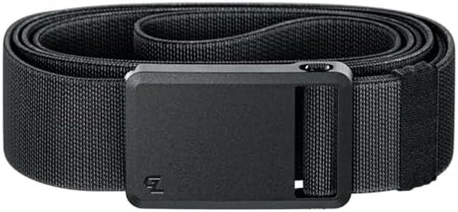 Groove Life Groove Belt Ultra Black – Men's EDC Belt with Magnetic Buckle – Stretchable Nylon for Everyday Carry, Golf, Tactical, Work, Holster & Utility Use - Size Large (37-40")