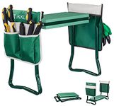 Upgraded Garden Kneeler and Seat with 2 Tool Pouches - Portable Gardening Stool Bench with Thicken Kneeling Pad for Gardeners - Sturdy, Lightweight, Practical - Protect Knees & Clothes When Gardening