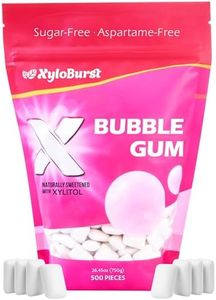 XyloBurst Gum | Xylitol Chewing Gum | Sugar Free, Gluten Free, Keto Friendly | Aspartame Free Gum For Oral Health | Bubble | 500-Count Bag