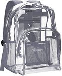 N S Enterprises Clear Backpack Heavy Duty PVC Transparent Backpack with Reinforced Strap for College and Workplace