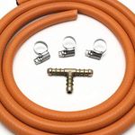 Other 3 WAY T CONNECTOR SPLITTER KIT WITH 2mt 8mm I/D GAS HOSE & 3 CLIPS