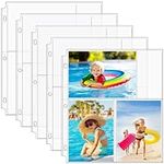 MaxGear Photo Sleeves for 3 Ring Binder 60 Pack - (4x6, for 360 Photos)，Archival Photo Pages Photo Album Refill Pages Photo Sheet Protector Page Protectors 8.5 x 11, Each Page Holds Six 4x6 Pictures