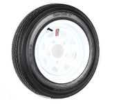 Americana Tire and Wheel 30580 Economy Bias Tire and Wheel 4.80 x 12 B/5-Hole - White Pinstripe Spoke Rim