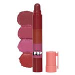 SUGAR POP 4 in 1 Lip Twist - 03 Bare Perfection | Multi-use Stackable Lipsticks for Women | Satin Matte Hydrating Formula | 6.4g