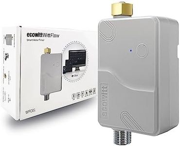 ECOWITT Wittflow Sprinkler Timer, WFC01 Smart Watering Timer, Need to Connect to GW2000 Wi-Fi Hub, Built-in Water Flow Meter and Temperature Sensor, Intelligent Irrigation, for Outdoor/Lawn/Garden