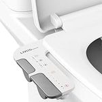 LIVINGbasics Ultra-Slim Bidet Attachment for Toilet Hot and Cold, Non-Electric Self Cleaning Toilet Bidet, Adjustable Water Pressure and Temperature - Dual Nozzle(Male & Female)