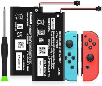 KOOAQQ HAC-006 Battery, Upgraded 680mAh Replacement JoyCon Battery for Nintendo Switch HAC-015 HAC-016 Left & Right Joy-Con Controller (2 Pack)