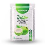 Poptopia Tender Coconut Water Powder | The Coconut CHAMP | Instant Nariyal Paani for Daily Hydration and Boost of Electrolytes | No Added Preservatives, All Natural | Pack of 10 = 110gms = 2L of Fresh Coconut Water | Ideal for Pre or Post Workout | On-the-Go Coconut Fun | 100% Vegan & Gluten Free