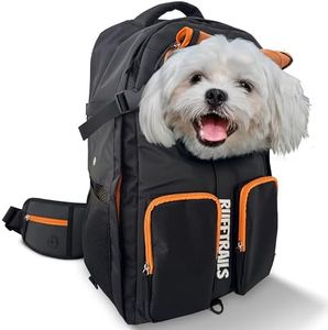Miracle Pets Rufftrails Sac a Dos Chien - 9kg Max Sac Transport Impermeable pour Chat pour Le Trekking, Camping, Plage - avec Sangle de Sécurité Incluse - Bonne Ventilation