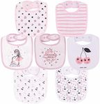 Maiwa Waterproof Terry Cloth Baby Bibs for Baby Girl with Snaps for Drooling teething eating