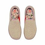 UIN Women's Travel Walking Shoes Slip On Casual Knit Loafers Lightweight Comfort Fashion Sneaker Toledo Ⅰ Raspberry Matcha (9.5)