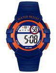 Time Up Digital Dial Primary School Kids Watch for Small Girls and Boys(Navy Blue)