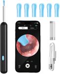 Nozibye Ear Cleaner,Ear Wax Removal Tool,Ear Cleaning Camera with LED Lights,3.5mm Visual Ear Wax Removal Otoscope for ios& Android (Black)