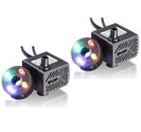 Sentrox Mini Water Pump with LED light | Mini Water Fountain Pump for Fountains | Submersible Pump for DIY Crafts | Aquarium/Fish Tank Water Pump with LED Light, (Black) (With LED - QTY-2)