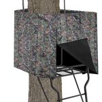 Anglekai Deer Hunting Tree Stand Blind Cover, 93" x 35" Hunting Tree Stand Blind Cover Treestand Camo Blind Cover with 2 Pocket for Elevated Deer Blinds Cover