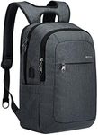 Kopack Business Laptop Backpack with USB Charging Port Anti-Theft Travel bag Computer Backpack Bag Water Resistant 15.6 inch Grey (Black Grey2)