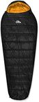 iClimb 3M Thinsulate Insulation Mummy Sleeping Bag with Compression Sack Ultralight Compact Warm Washable for Adults Indoor Outdoor Backpacking Camping Hiking (35F, Black)