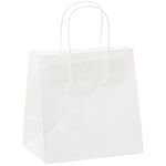 50 Pcs White Paper Bags with Handles, Small Gift Bags in bulk, Kraft Bags, Retail Bags, Merchandise Bags, Shopping Bags, For Weddings, Birthdays, Small Business - 8 x 5 x 8 Inches – Creative Bag