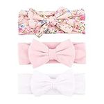 Yueshop MultiWare 3pcs Baby Headband Cotton Elastic Newborn Print Floral Hair Band Bow-knot