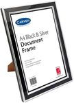 Carven A4 Document Frame, Black/Silver