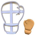 BAKERLOGY Boxing Glove (Back View) Cookie Cutter - Detailed Biscuit Cutter Design for Baking and Crafts, Ideal on Fondant, Dough, Clay