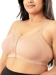 NYKD by Nykaa Women’s Full Support M-Frame Heavy Bust Everyday Cotton Bra | Non-Padded | Wireless | Full Coverage| Bra, NYB101, Sand, 42DD, 1N