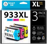 Smart Ink Compatible Ink Cartridge Replacement for HP 932XL 933XL 932 XL 933 High Yield (C/M/Y 3 Combo pack) to use with Officejet 6100 6600 6700 7110 7510 7610 7612 7620