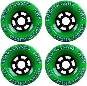 Bigfoot Cored Classics Longboard Wheels Green, 90mm