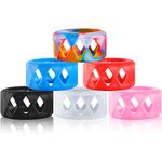 6 Pieces Silicone Anti Slip Ring Non Skid Band Ring Soft Protection Sleeve 25 x 17 mm Silicone Ring, Silicone, Silicone