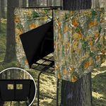 Hunting Tree Stand Blinds, Camouflage Tree Stand Cover, 102''x35''Hunting Realistic Forest Camo Treestand Ground Blinds with Zipper and Two Large Pockets for Deer, Elk, Turkey Hunting