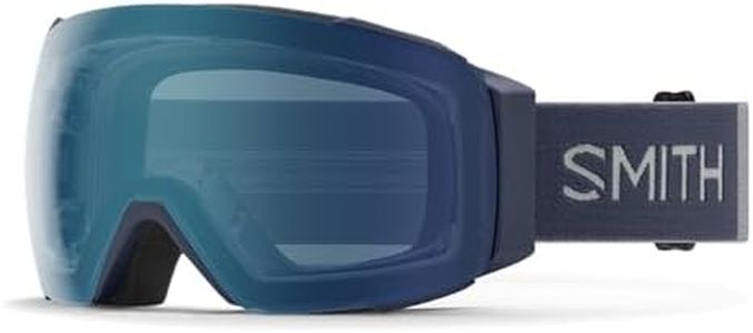 SMITH I/O MAG Snow Goggles with ChromaPop Lens – Performance Ski & Snowboard Goggles with Easy Lens Change Technology – For Men & Women – Royal Navy + Everyday Blue Mirror Lens