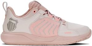 K-Swiss Women's Ultrashot Team Tennis Shoe, Almost Mauve/Sepia Rose/Pale Neon Coral, 6.5 M