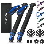 TheFitLife Collapsible Trekking Poles for Hiking – Lightweight Folding Walking Sticks for Men and Women with Extra-Long Foam Handle and Metal Flip Lock
