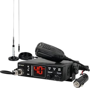 Retevis MB3A Dual-Mode AM/FM Mobile CB Radio, Automatic Noise Limiter, PA System with Antenna, Full 40-Channel, Compatible with 12v 24v for Car