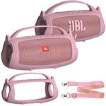 Silicone Cover Case Compatible with JBL Charge 4/Charge 5 Portable Bluetooth Speaker, Soft Skin Sleeve for JBL Charge 4/5 Bluetooth Speaker Accessories(Only Case) (Pink)
