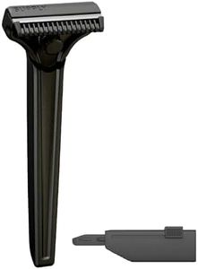 SUPPLY Single Edge SE Razor for Men – Premium Metal Razor with Nick-Guard Safety Bar for an Easier, Low-Irritation Single-Blade Shave – Includes 8 Japanese Injector Blades – Matte Black