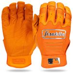 Franklin Sports MLB Batting Gloves - CFX Pro Adult + Youth Batting Gloves Pair - Baseball + Softball Batting Gloves - Official MLB Baseball Batting Gloves - Orange Chrome - X-Large