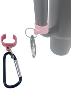 Carabiner Clip Attachment Compatible with Stanley 40 oz Tumblers | Carabiner & Keychain Attachment for Holding Keys, Wallets, or Other Accessories | Made in USA (Pink)