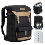 K&F Concept Camera Backpack Waterproof Photography Travel Camera Bag for Tripod DSLR Camera with Rain Cover