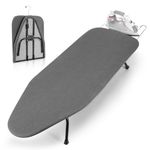 Foldable Ironing Board, Table Top Ironing Board with Iron Rest, Non-Slip Folding Legs, Compact Folding Steam Iron Table, Light Weight, Space Saving, Portable Ironing Board for Home Travel Use, 81x31cm