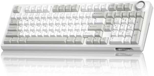 SOLAKAKA KI99 Pro 96% Wireless Mechanical Keyboard, RGB Gaming Keyboard, Hot-Swappable Pre-Lubed Switches, Gasket Structure Creamy Keyboards (Graywhite, Silent Switch)