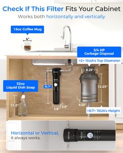 Waterdrop Under Sink Water Filter – 15UA, High Capacity Filtration