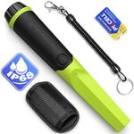 Hazlewolke Metal Detector Pinpointer, IP68 Fully Waterproof Handheld Metal Detectors Wand with 3.5” Detection Depth, 360°Search Hand Held Metal Detector Pin Pointer Accessories for Adults - Kids